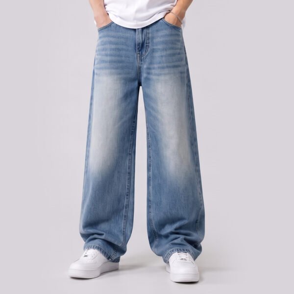 Blue Faded Baggy Jeans