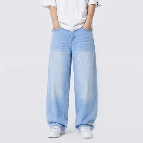 Light Blue Faded Baggy Jeans