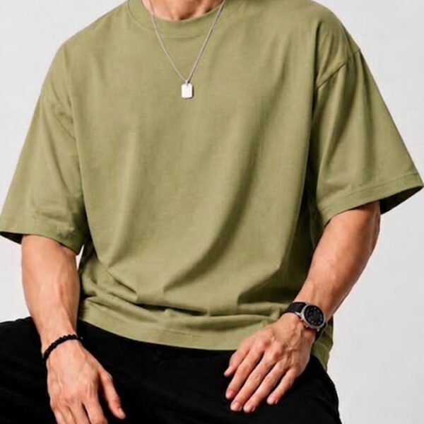 Olive Drop Shoulder T-Shirt